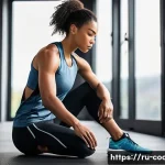Home 21 스포츠지도사 실기시험 복장 및 유의사항 - A professional athlete wearing a sleek, form-fitting sports outfit made of polyester and spandex ble...