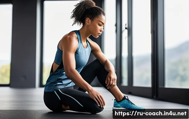 스포츠지도사 실기시험 복장 및 유의사항 - A professional athlete wearing a sleek, form-fitting sports outfit made of polyester and spandex ble...
